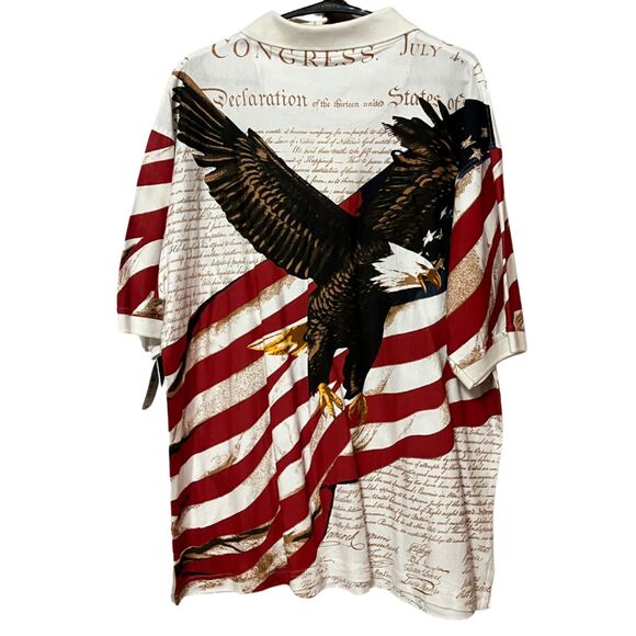 Cotton Traders Sport Freedom Men's Size Large American Flag - Picture 2 of 12